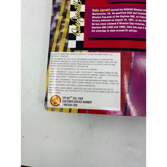 NEW Toy Biz 1997 Nascar Superstars Of Racing Dale Jarrett 5" Action Figure - Picture 7 of 8